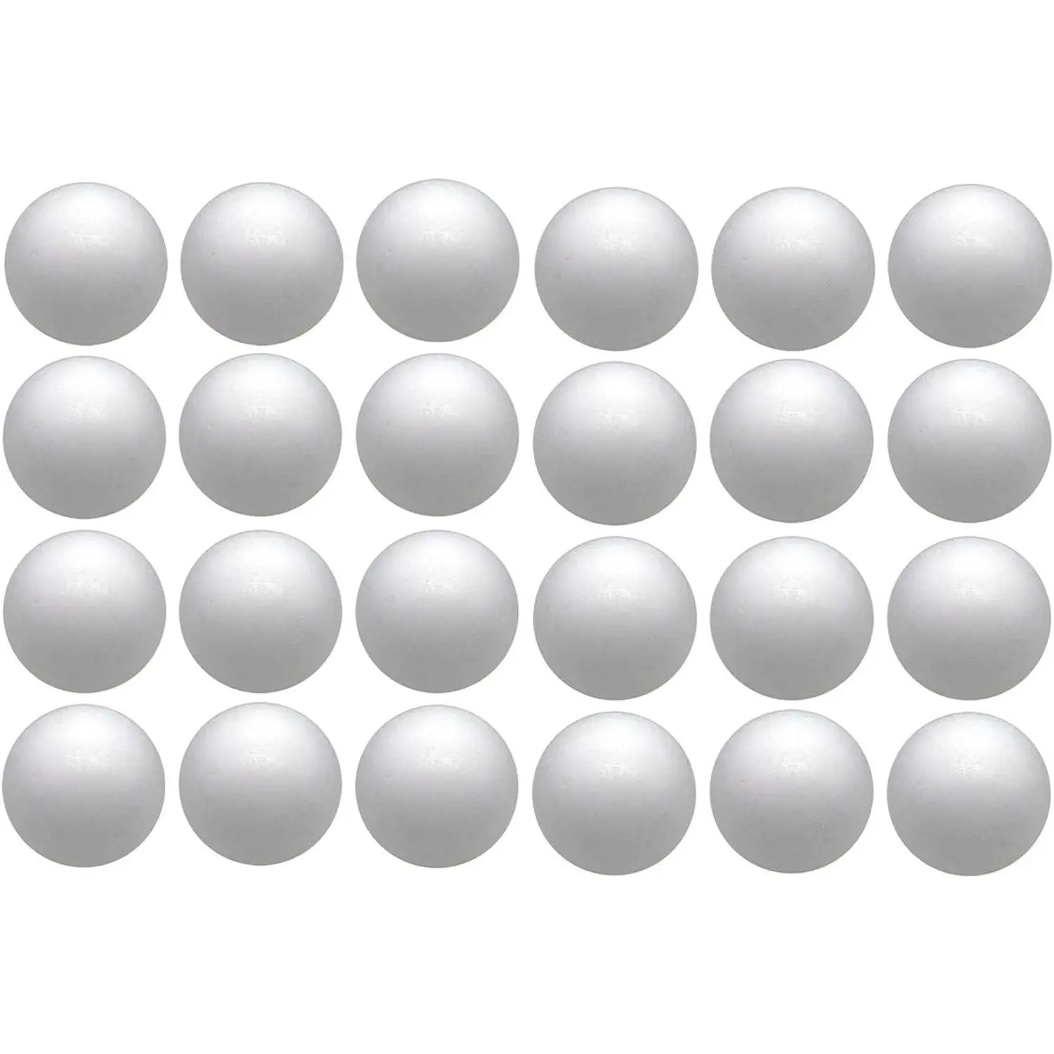 Smooth White Polystyrene Craft Foam Balls - 4 in, 24-Pack, for Christmas DIY Arts, Household & School Projects