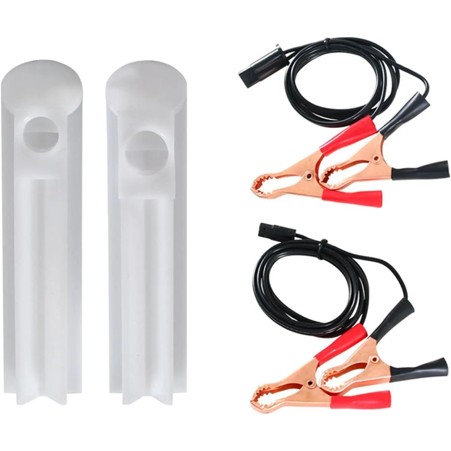 4PCS Car Fuel Injector Cleaner Kit, Universal Fuel Injector Flush Cleaner Adapter DIY Cleaning Tool Kit with Test Lead, SUV Truck RV Car Fuel Injector Tester Fuel Pump Pressure Test