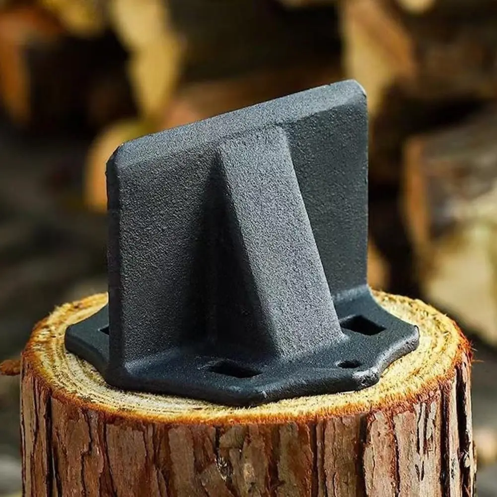 1pc Portable Firewood Kindling Splitter Mini Square Log Splitting Wedge Tool Household Camping Axe for Chopping Wood
