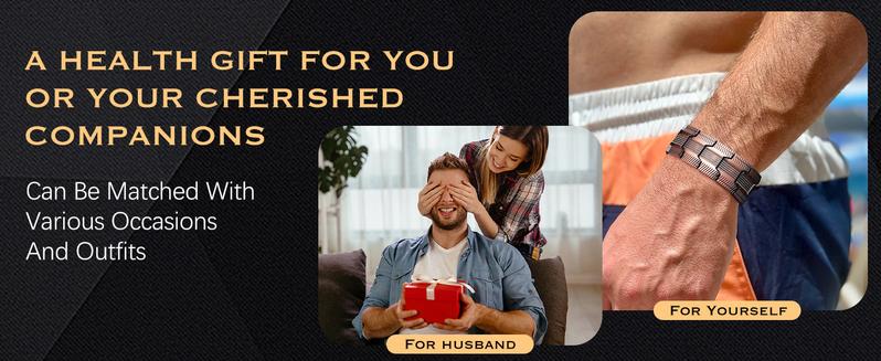 Feraco Copper Bracelet for Men,3X Ultra Strength Magnetic Bracelets,99.99% Pure Copper with 3500 Gauss Neodymium Magnets,Adjustable Minimalist Bangle