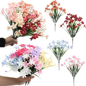 Cross-border best-selling artificial flowers, spring grass orchids, home decoration ornaments, outdoor green plants, artificial flowers,fake flowers wholesale