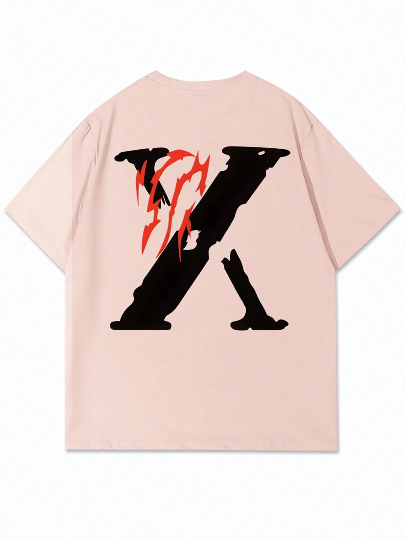 Men's Letter Print Short Sleeve Tee, Regular Fit Casual Crew Neck T-shirt for Daily Wear, Men's Top for All Seasons