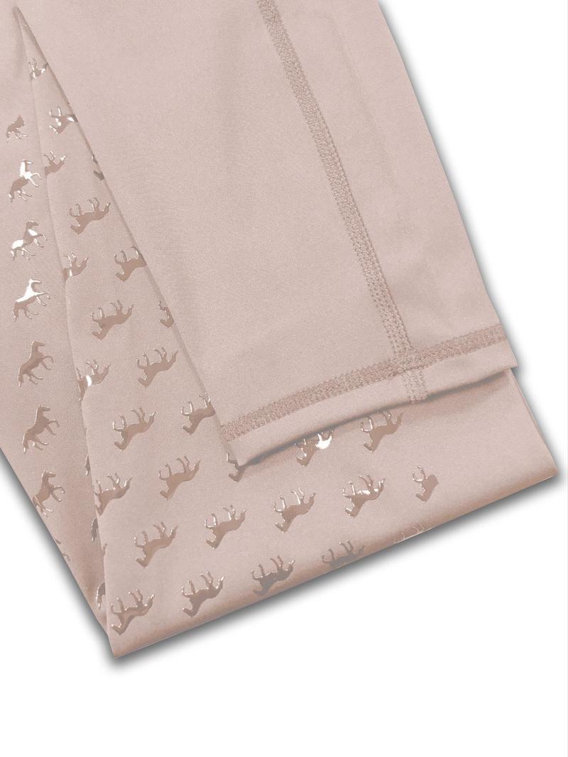 Women's Animal Pattern Pocket Design Riding Skinny Pants, Sports Bottoms, Breathable Quick Drying Non-slip Equestrian Trousers, Ladies Equestrian Clothing for All Seasons