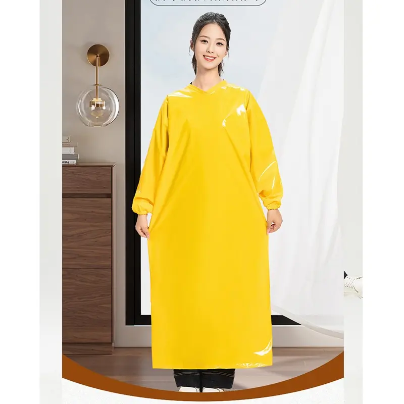 Tpu Waterproof Oil-Resistant Apron, Long Sleeve Workwear for Meat Processing, Chemical Industry, Aquaculture, Food Processing