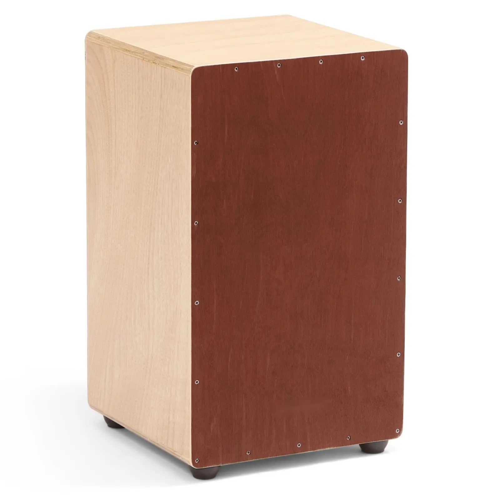 Large Cajon Box Drum Made From Natural Birch Wood, Full-Size Acoustic Percussion Instrument With Built-In Adjustable Snare Wires For Rich Resonant Tone, Ideal For Studio Practice, Live Performance, And Classroom Use