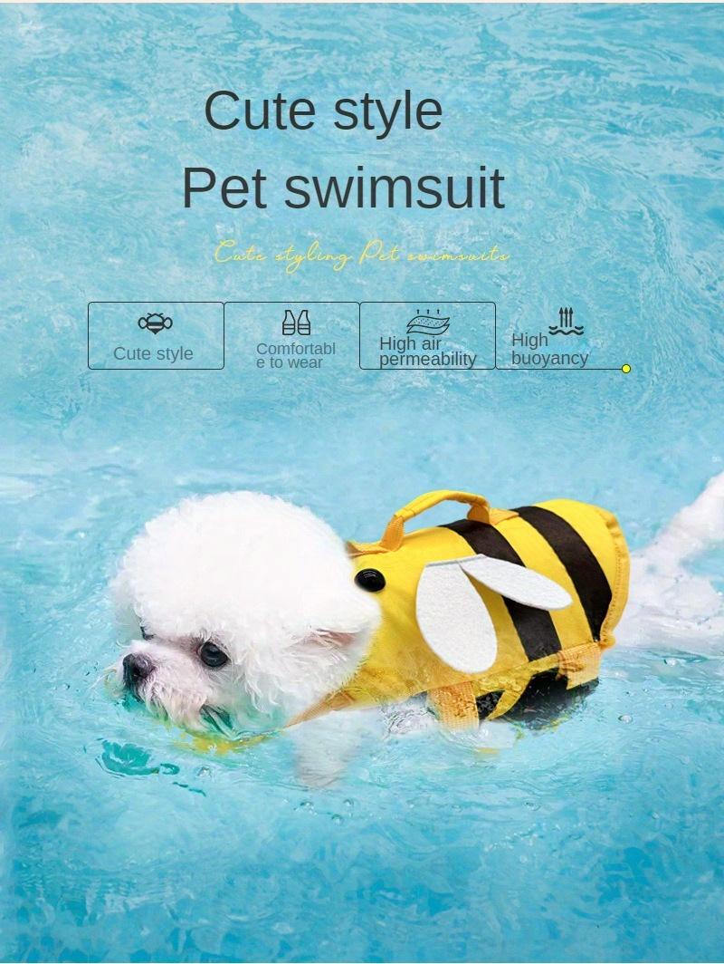 Summer Pet Life Jacket Adjustable Dog Swimsuit, Small And Medium-sized Dog Teddy Bear Buoyancy Swimsuit