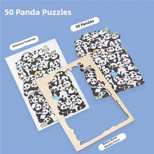 (TK Temu only supports self pickup)Animal Wooden Jigsaw Puzzles with Photo Frame,50 Pieces Pet Unique Shape Puzzle Educational Toys,Birthday Gifts for Adults Kids Girlfriend