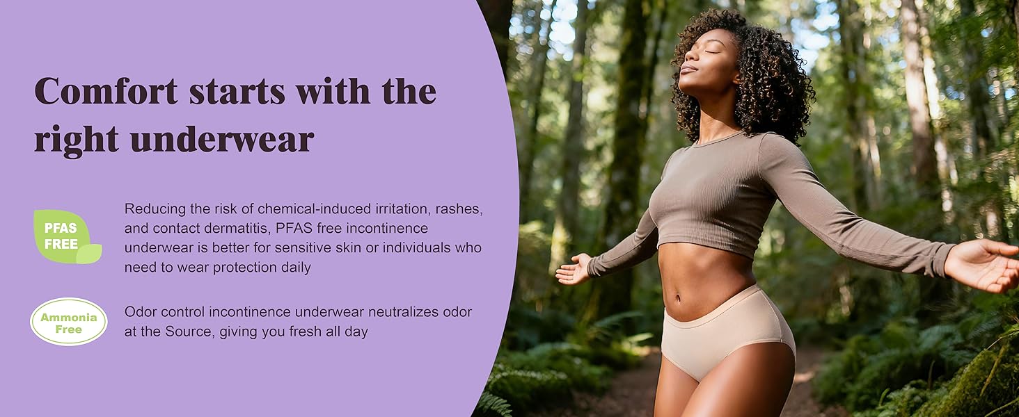 Absorbent Incontinence Underwear for Women Washable Urinary Leak Proof Brief Cotton 56 ML for Maternity Postpartum (Dark Blue L)