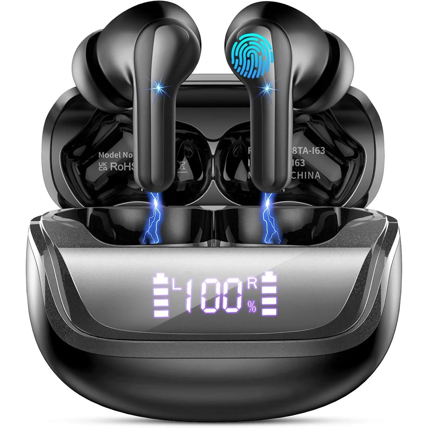 2026 Wireless Earbuds, Bluetooth 5.4 Headphones with ENC Noise Canceling Mics, in-Ear Earphones Deep Bass Stereo, IP7 Waterproof Wireless Headphones for Android iOS