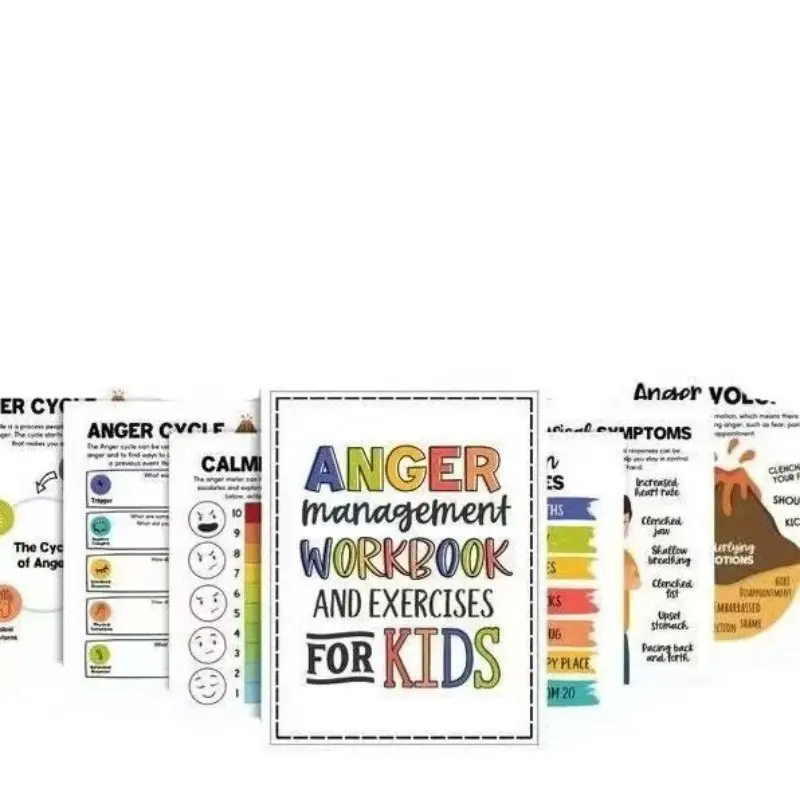 Emotion Management Workbook, Anger Management Exercises for Kids, Educational Tool for Emotional Skills Development