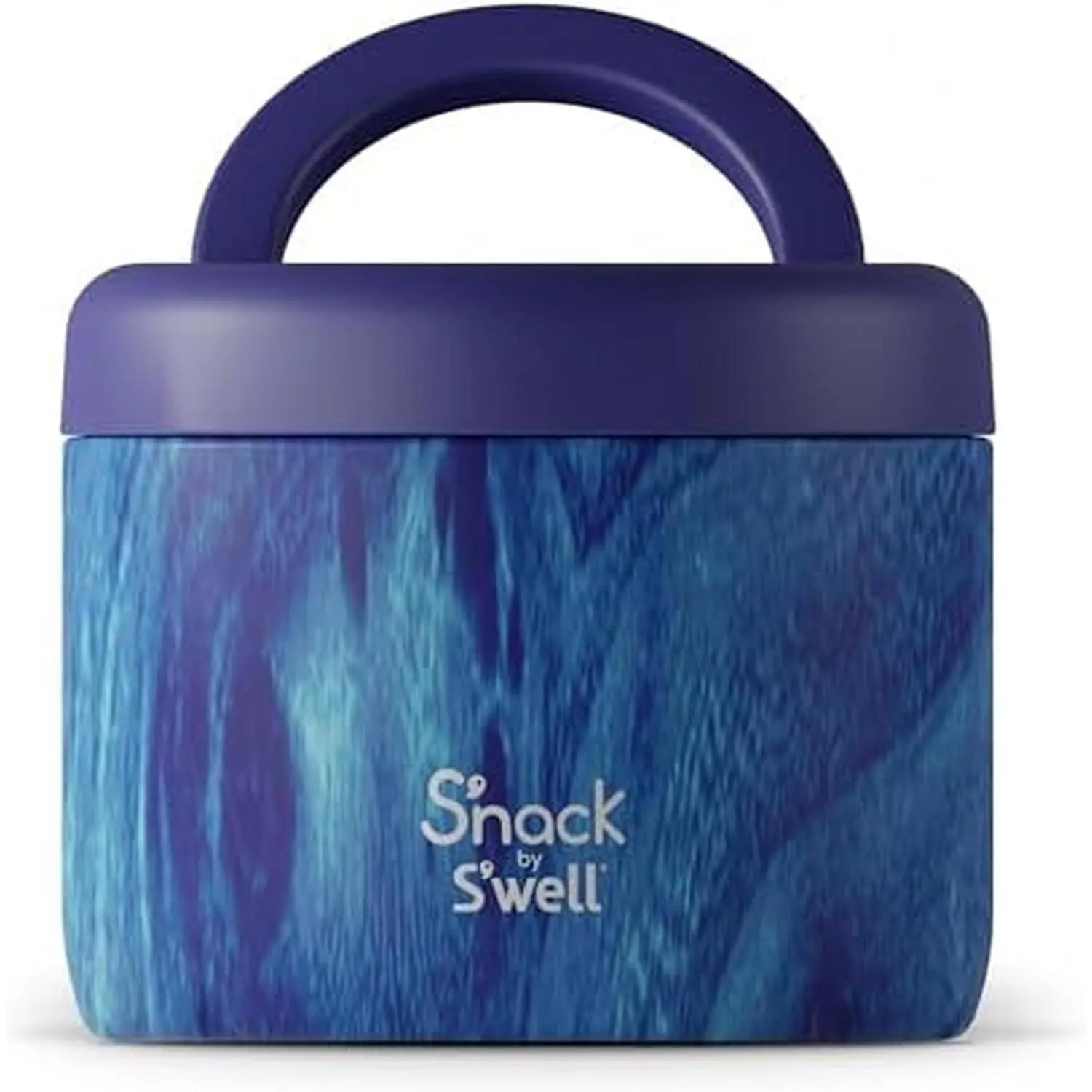 S'nack by S'well Stainless Steel Food Container, 24 Oz, Azure Forest, Double-Layered Insulated Bowls, BPA-Free