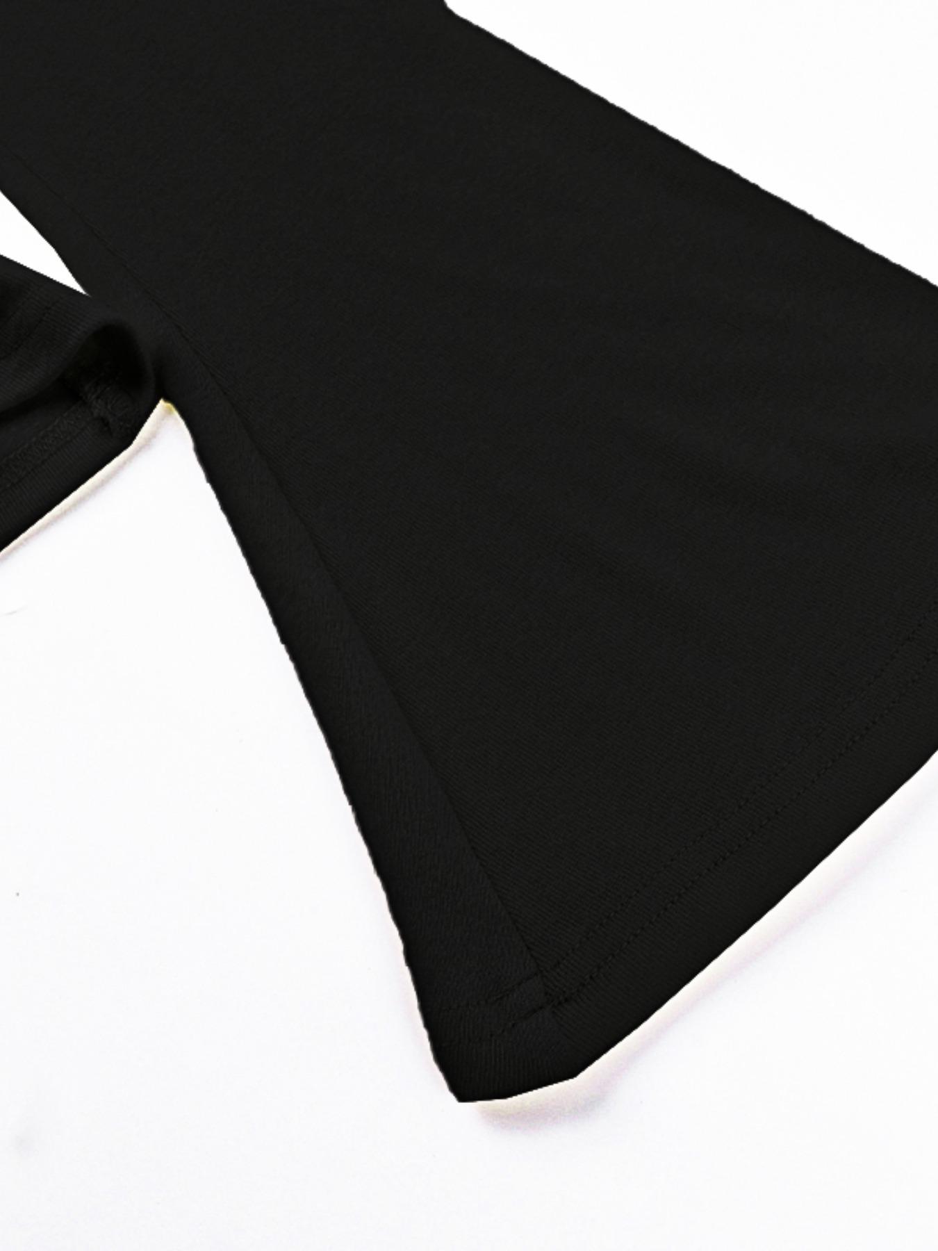 Women's Plain V-Neck Wrap Tee, Elegant Casual Long Sleeve T-shirt for Daily Outdoor Wear, Women's Clothing for Fall & Winter