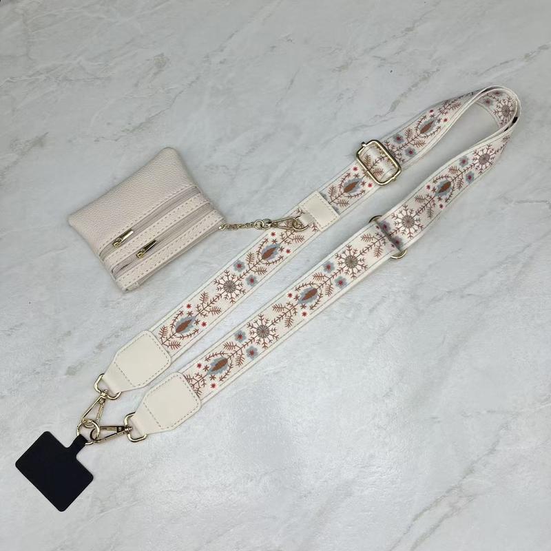 Clip and Go Crossbody Phone Lanyard with Built-In Wallet & Zipper Pouch, Adjustable Strap, All-in-One Holder for Roller Coasters, Durable Phone Charm, Perfect Mothers Day Gift for Android Phones