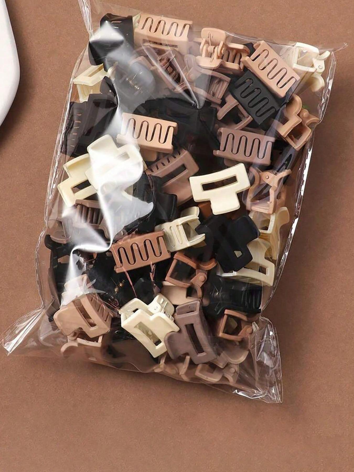 10/20pcs 2.5cm Fashionable Mini Hair Clips, Versatile Bangs Clip, Small Simple Hair Claw Clamp, Retro Vintage Style Hair Jaw Clip Hair Clamps Hair Clutch Hair Catcher Clip, School Stuff, College, Flat Claw Clips