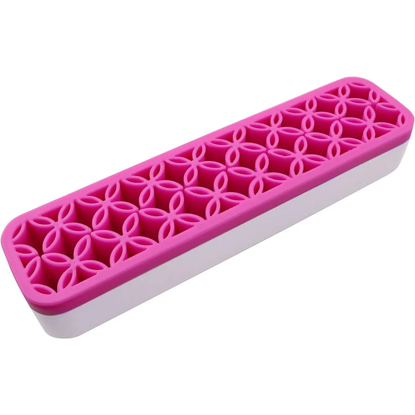 Brush Storage Box Sew Desktop Organizers  Painting Pen Holder Sewing Craft Tool Holder, Rose Red
