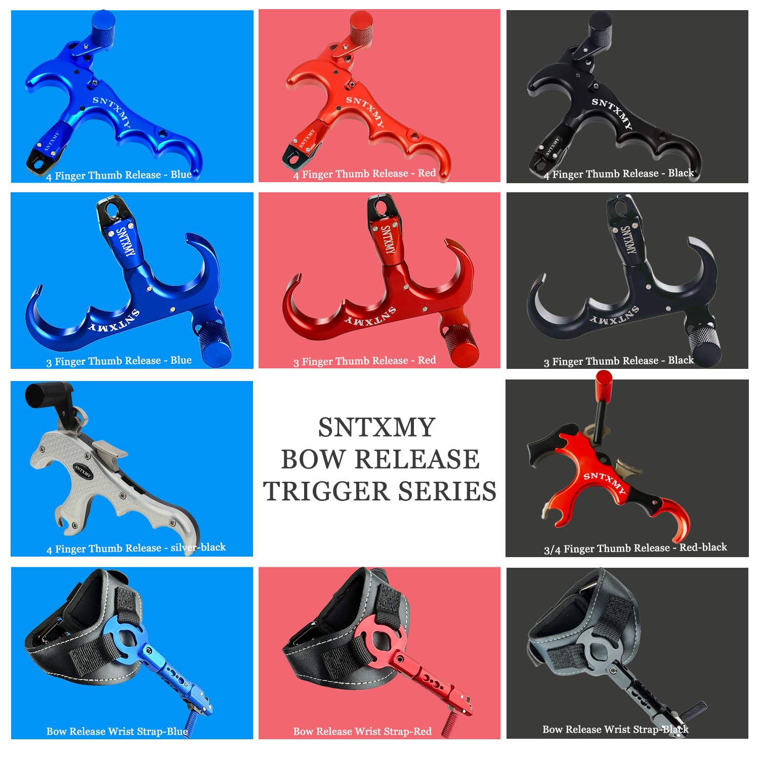 Unisex Aluminum Archery Bow Release - 360° Rotating Trigger, Ergonomic Design, Adjustable Camo Equipment for Compound & Recurve Bows, Boosts Accuracy & Durability for Outdoor Use