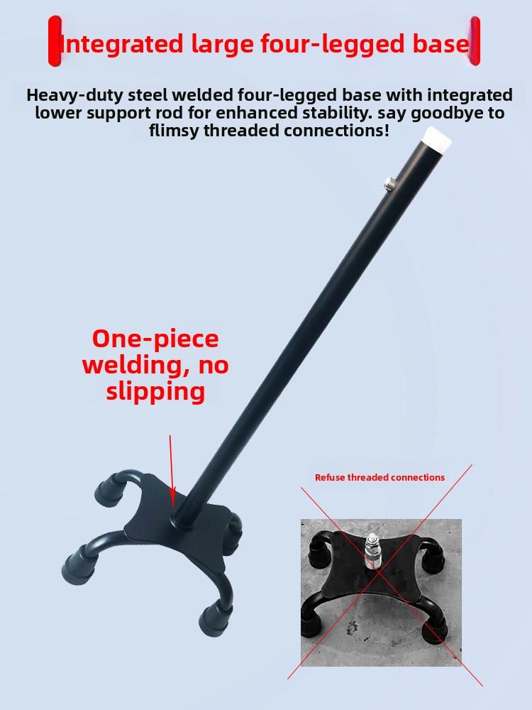 Four-legged aluminum alloy cane for the elderly, cross-border retractable lightweight universal walking aid