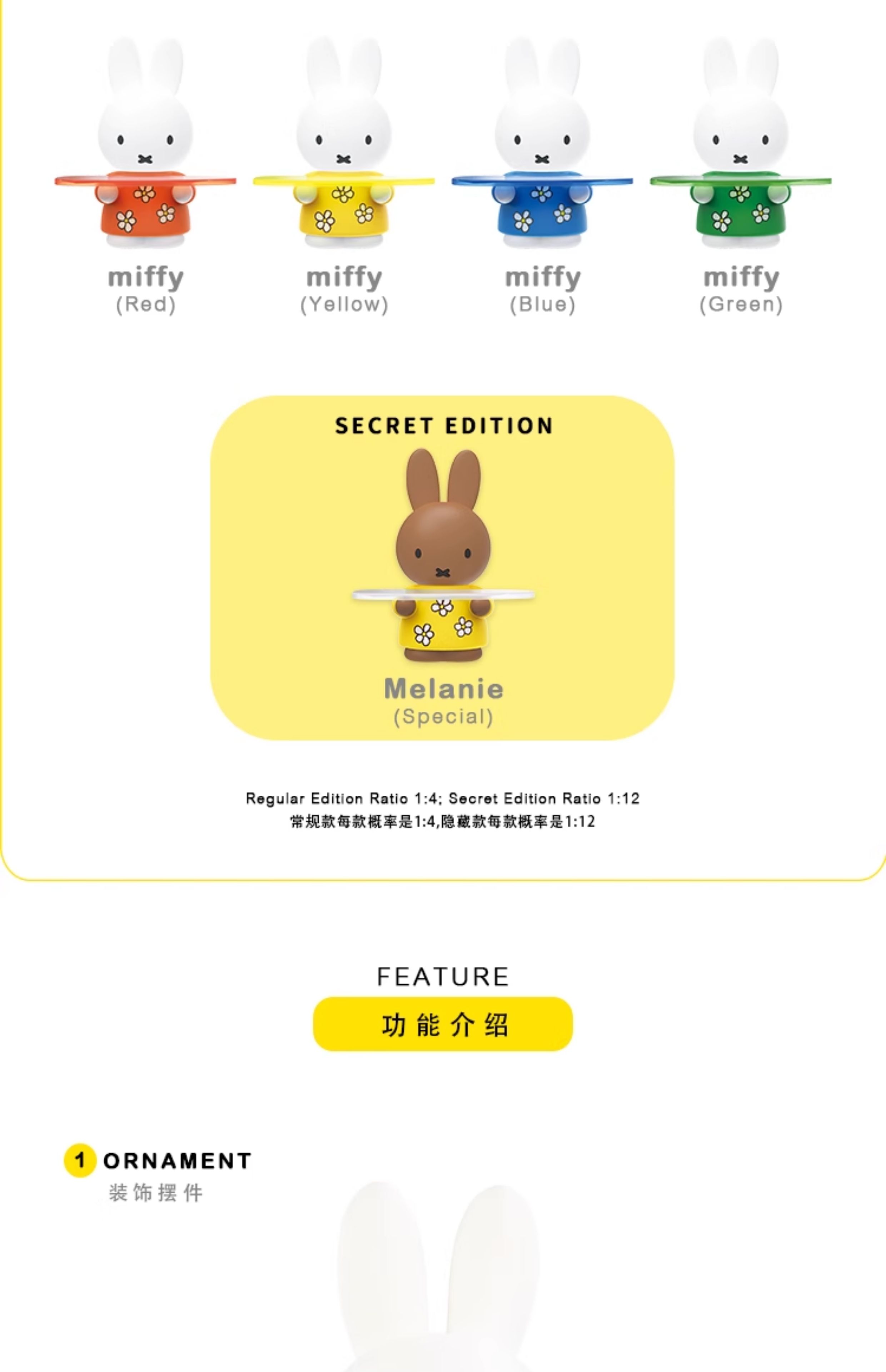 Kawaii Miffy Tray Series Doll Decoration Handmade Jewelry Earphones Miscellaneous Storage Ornaments Gift for Girl