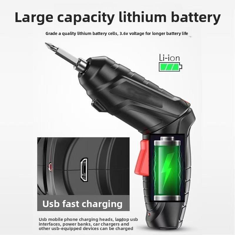 Electric Screwdriver Rechargeable Small Household Fully Automatic Electric Screwdriver Mini Screwdriver Tool Electric Screwdriver Hand Drill