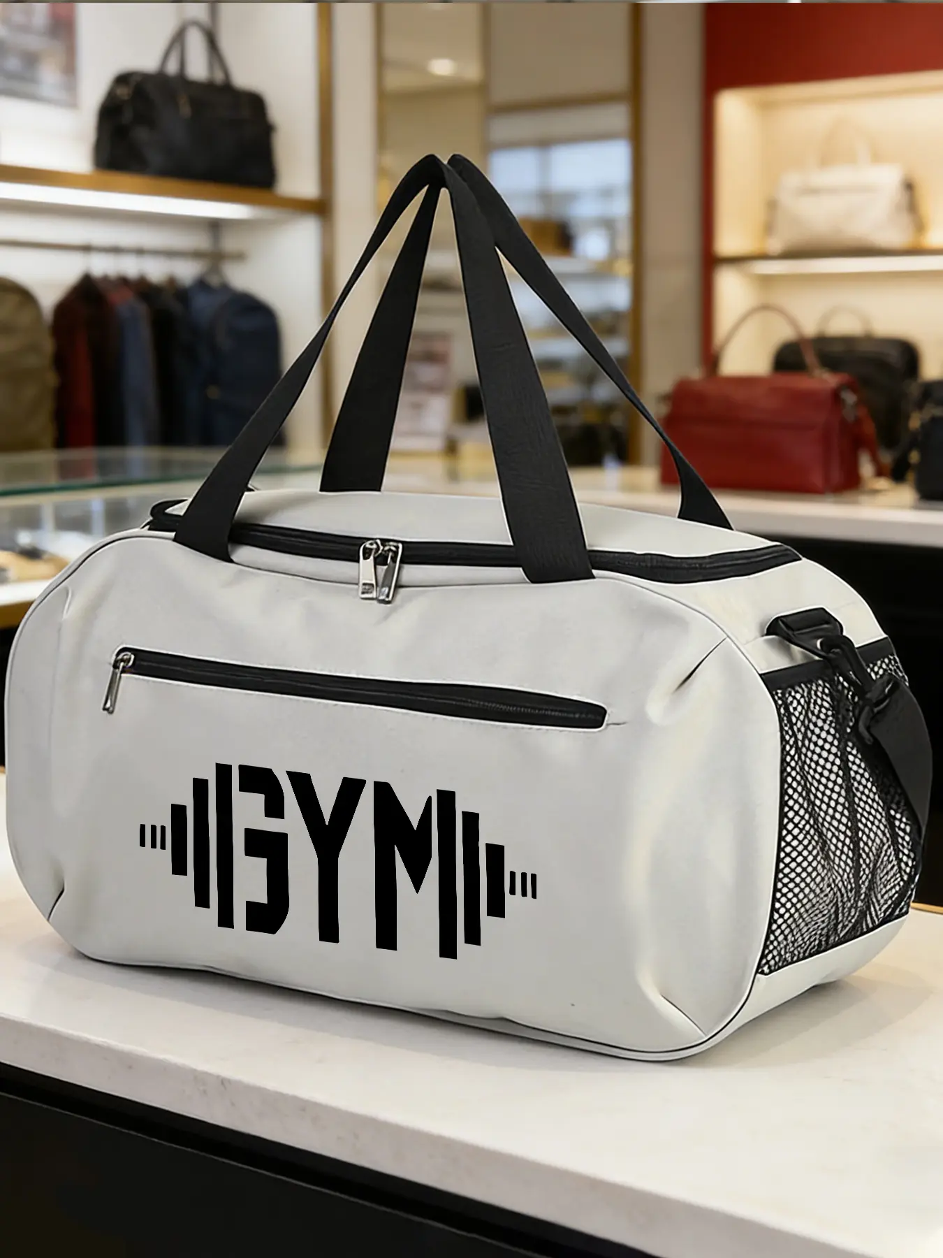 Dumbbell Gym Pattern Crossbody Bag, Sports Shoulder Bag, Basketball Bag, Suitable for Daily Sports and Commuting. Durable with Large‑capacity Space, Adjustable Shoulder Strap, Trendy Fashion Item, An Ideal Gift.