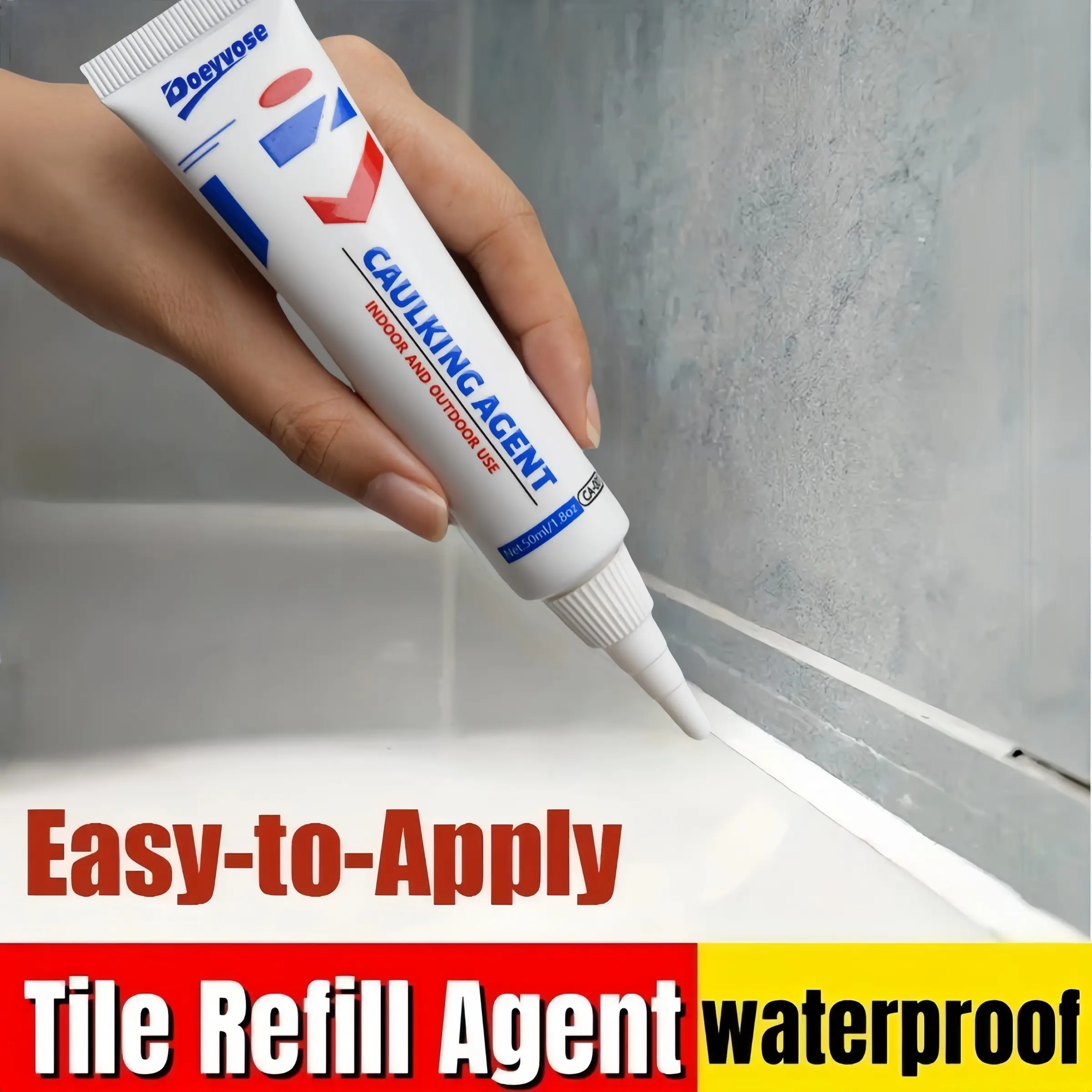 Doeyvose Waterproof Grout Sealer, Tile Joint Filler, Durable Water-Resistant Sealant for Tiles & Grouts, Easy Application