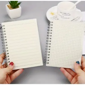 3-Pack A6 Spiral Notebooks, Blank, Lined, Grid, Flexible Plastic Cover, Ideal for Students, Math, Engineering Notes