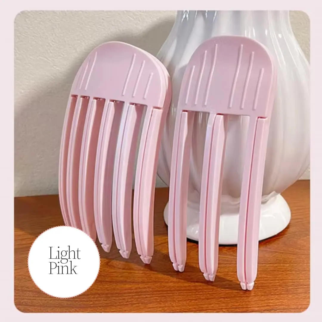Volumizing Root Boosting Hair Clips - 2-Pack Blush Purple Curtain Bangs Tool, Synthetic Volume Lifters for Thin/Flat Locks, Easy-to-Use Indoor Leisure Accessory (Sports & Outdoor Recreation Equipment)