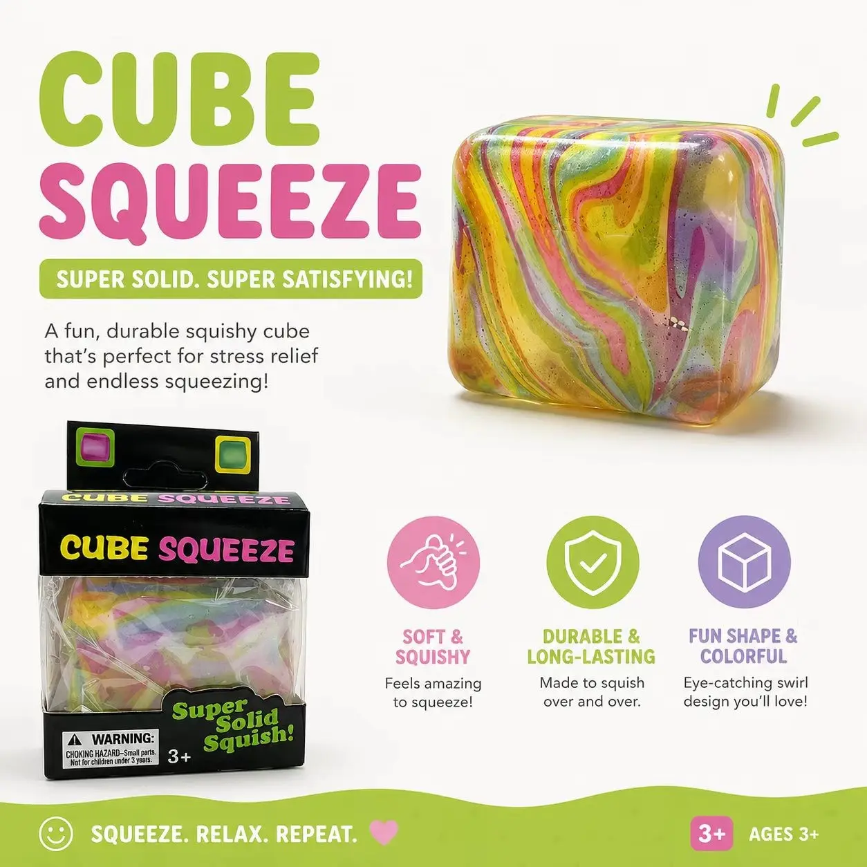Stress Relief Squishy Toy, Textured Square Design, Fun Pressure Release Game, Ideal for Relaxing Moments, Perfect Gift Idea