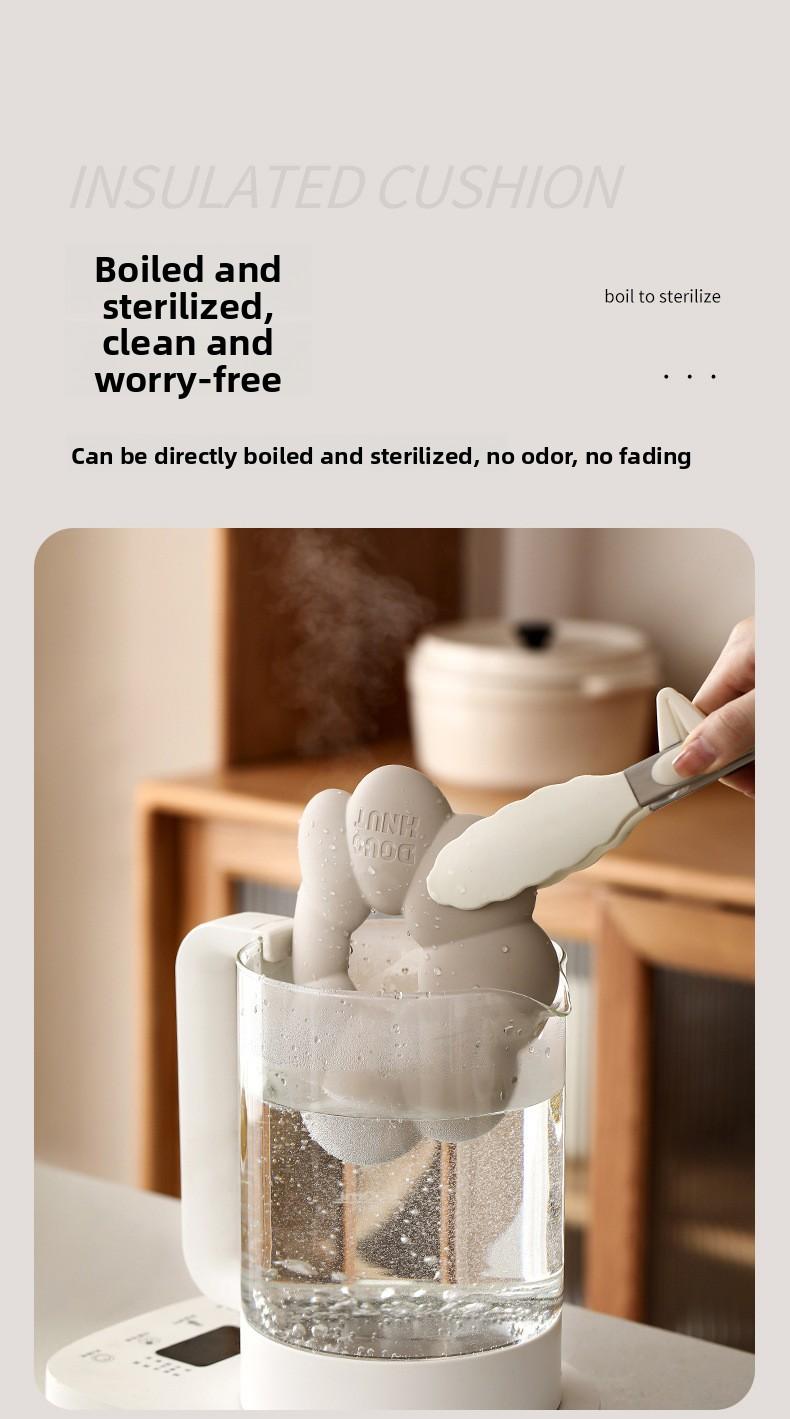 FaSoLa silicone heat-resistant mat, high-temperature resistant and anti-scalding, kitchen pot mat, coaster, thickened and foldable dining table tableware mat