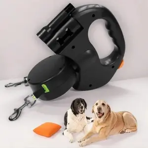 Dual 10ft Retractable Dog Leash Set with 360° Swivel Head, Tangle-Free Design, Lightweight Anti-Slip Handle, Stainless Steel Pet Bowl – Harness Accessory for Puppy Owners & Small-Medium Dogs Daily Supply Kit