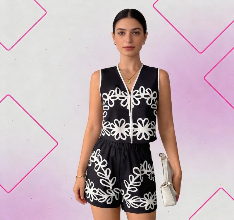 Vest & Shorts Set – Chic 2 Piece Summer Vacation Outfit