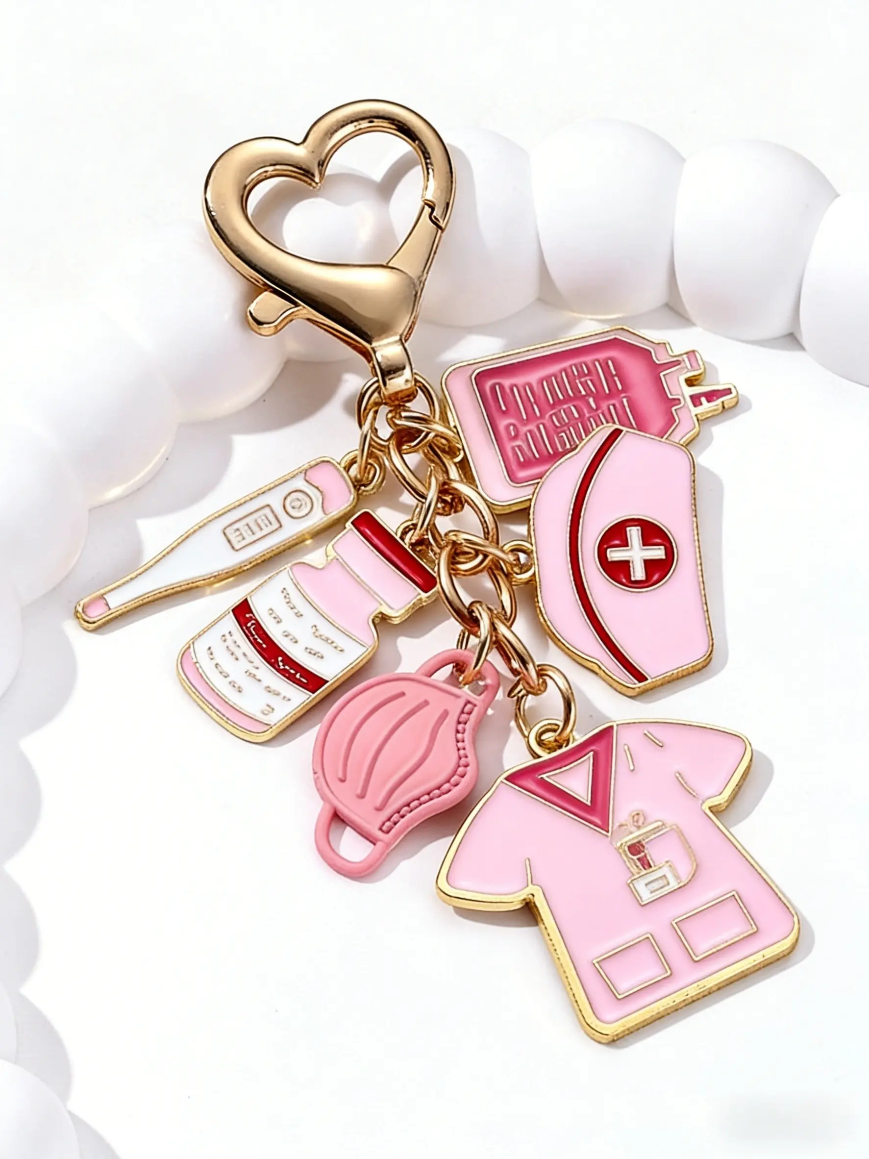 Nurse Doctor Theme Alloy Pendant, Keychain, Women's Decorative Charm with Buckle, Perfect Gift for International Nurses Day
