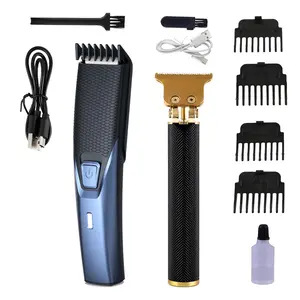 Two-Piece T9 Hair Clipper Set, Professional Wireless Rechargeable Multi-Function Trimmer, Durable Design, Long Battery Life, Easy Maintenance