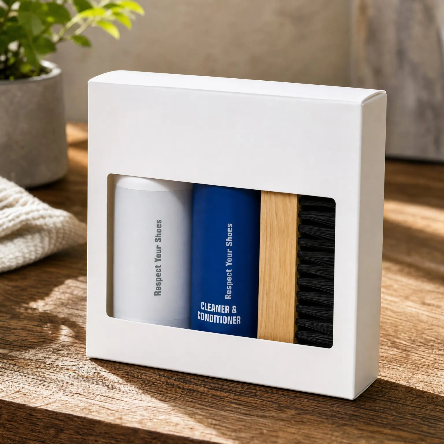 White Sneaker Cleaner Kit with Shoe Whitener & Brush(Gift)