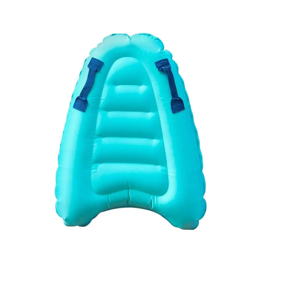 Portable Inflatable Body Board for Kids & Adults, Lightweight Waterproof Surf Board with Hand Grips, Foldable for Beach Lake Pool