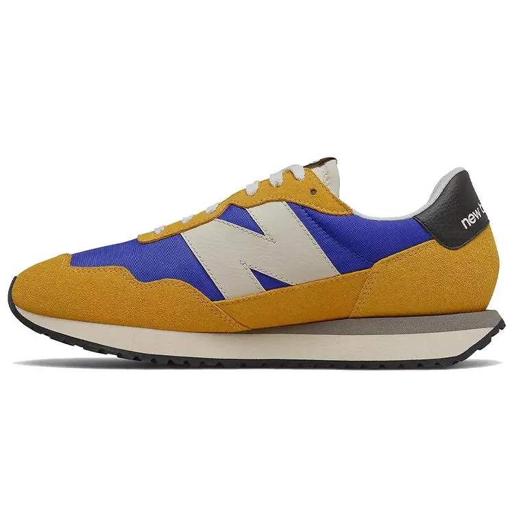 New Balance NB 237 Retro Low-Top Casual Sneakers for Men and Women in Yellow and Blue Verifiable, with credentials and supporting global authentication
