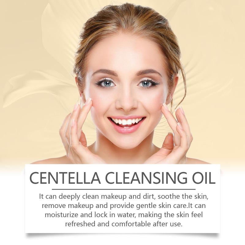 【New store creates atmosphere】 Centella Asiatica Lightweight Makeup Remover Oil with Tocopherol Vitamin E & Centella Asiatica Extract for Gentle Cleansing Face & Lip Makeup Remover
