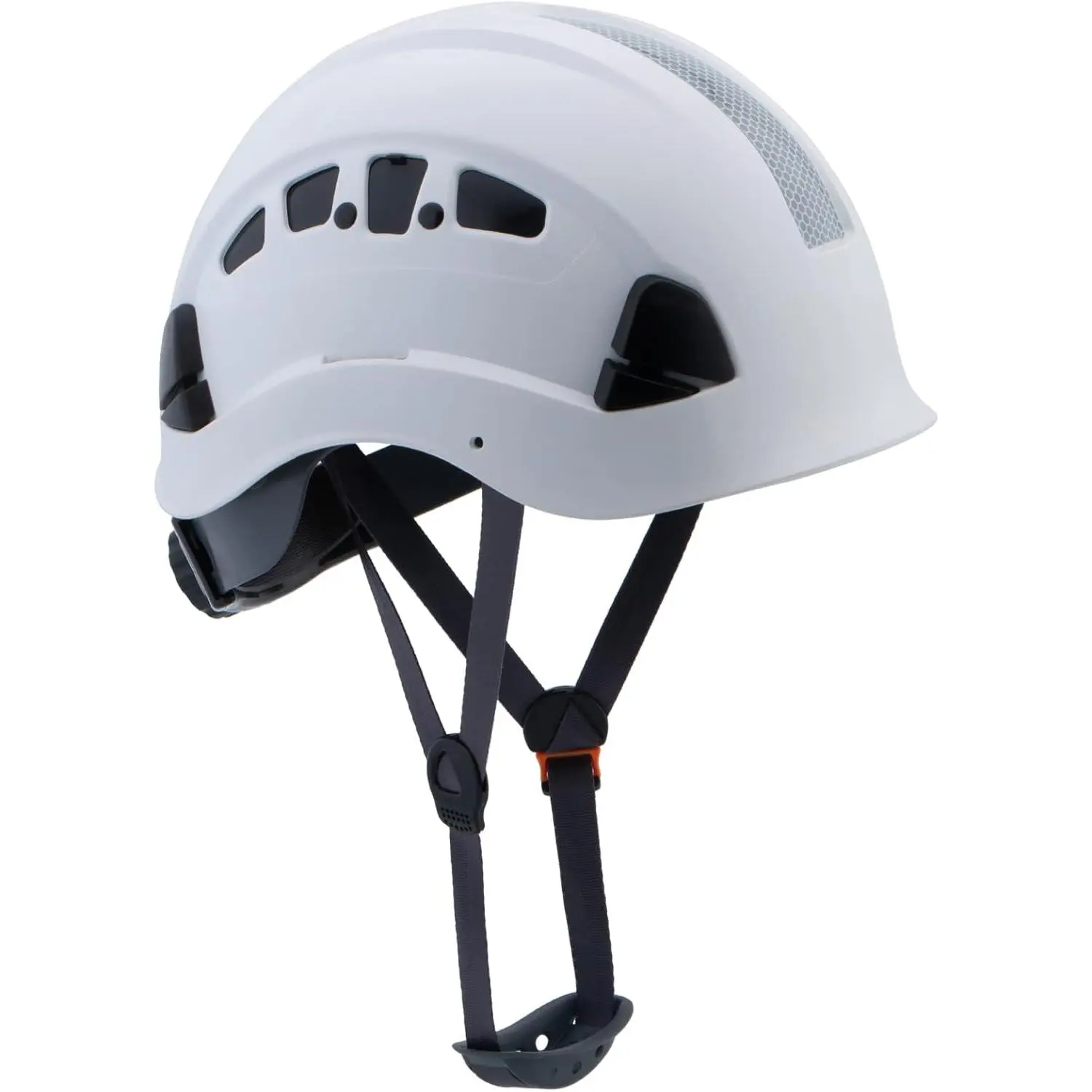 Unisex Ventilated Hard Hat for Construction Gear, 6-Point Ratchet System Helmet with Adjustable Chin Strap for Climbing, Secure Safety Helmet, Vented Safety Helmet