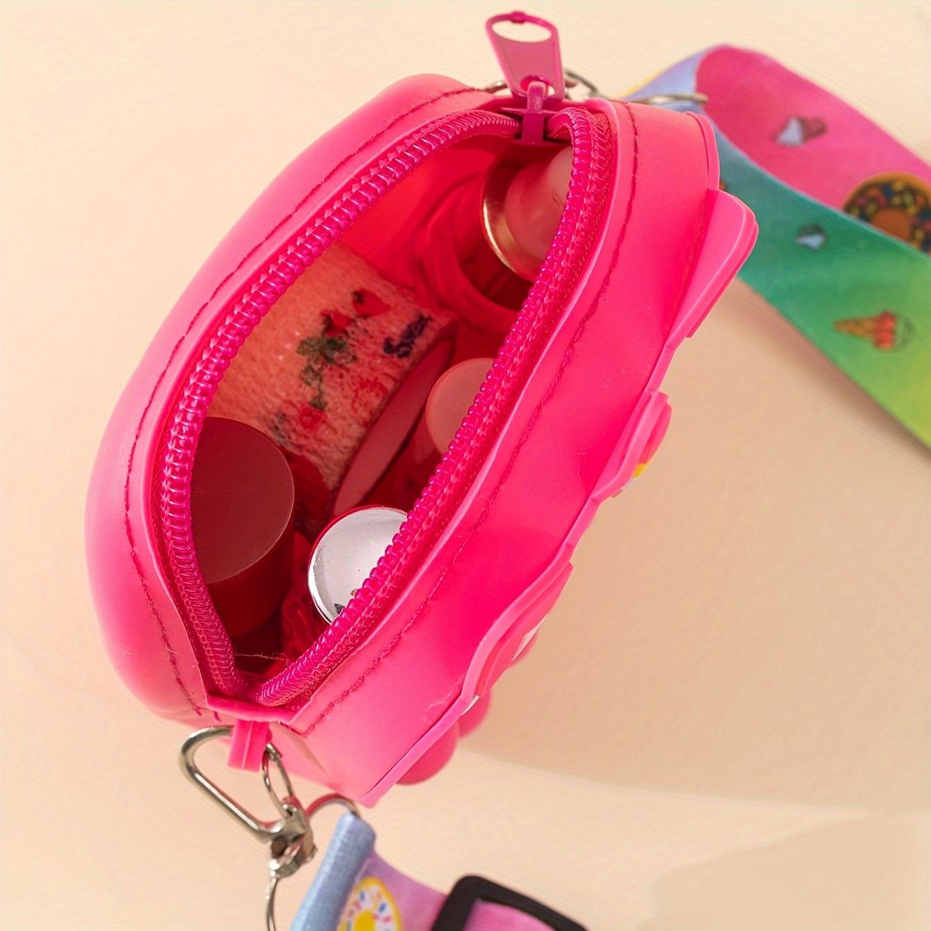 1pc New Unicorn Pattern Silicone Body Bag Zipper Closure Coin Purse for Outdoor Travel