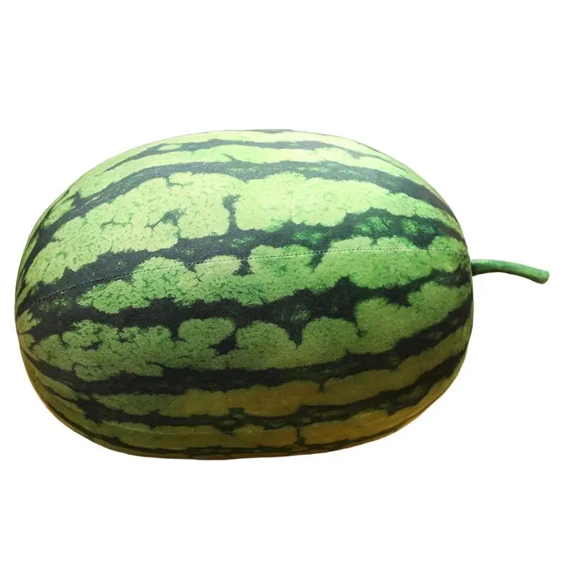 Kawaii Watermelon Plush Doll Pillow Lifelike Oval Shape Soft Toy for Home Decor Fun Hug Gift for Boys & Girls