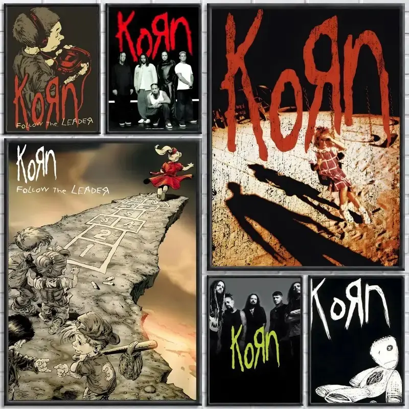 Band Korn Poster Poster Wall Sticker Waterproof Self Adhesive HD Art  Bedroom Bar Decor