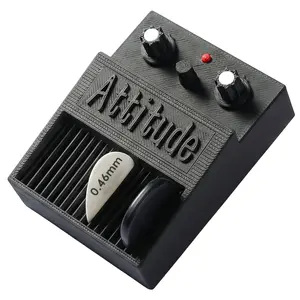 Guitar Pick Holder Box, Flexible Tpu Case with Magnetic and Adhesive Backing, Gothic Rock Style, Holds 1-12 Picks, for Electric Guitar, Acoustic Guitar, Bass, Ukulele