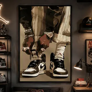 Black Sneakerhead Poster, Shoe Wall Art, Black Wall Art, Sneakerhead Art Poster, Hypebeast Male Poster,Office & Game Room |   Streetwear Decor, Fashion Wall Art, Sneaker Lover Gift