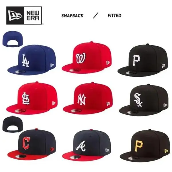 New Era MLB Snapback Baseball Hat – Seattle Mariners, LA Dodgers, NY Yankees, Chicago White Sox, Cardinals, Nationals, Pirates, Braves, Guardians – Adjustable Flat Brim Cap for Men Women, Urban Streetwear, Sports Fan Gear, Gorra Unisex USA