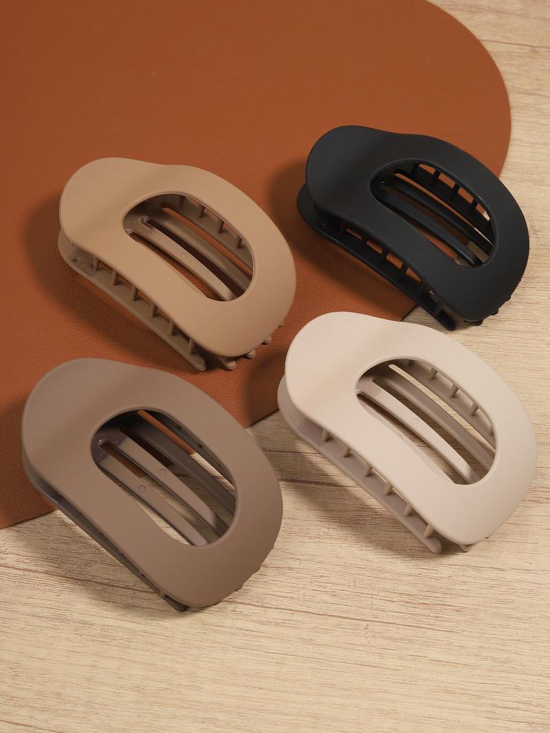 4 Counts Set Leopard Pattern Hair Clips, Fashionable Hair Accessories for Women & Girls, Casual Versatile Hair Accessories for Daily Wear Colors randomly emit.