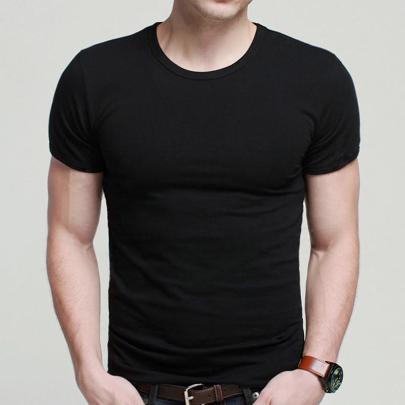 ( 3 Pcs )  100% Cotton Summer New Men's Fashion Boutique Solid Color Short-sleeved T-shirt White Black Gray