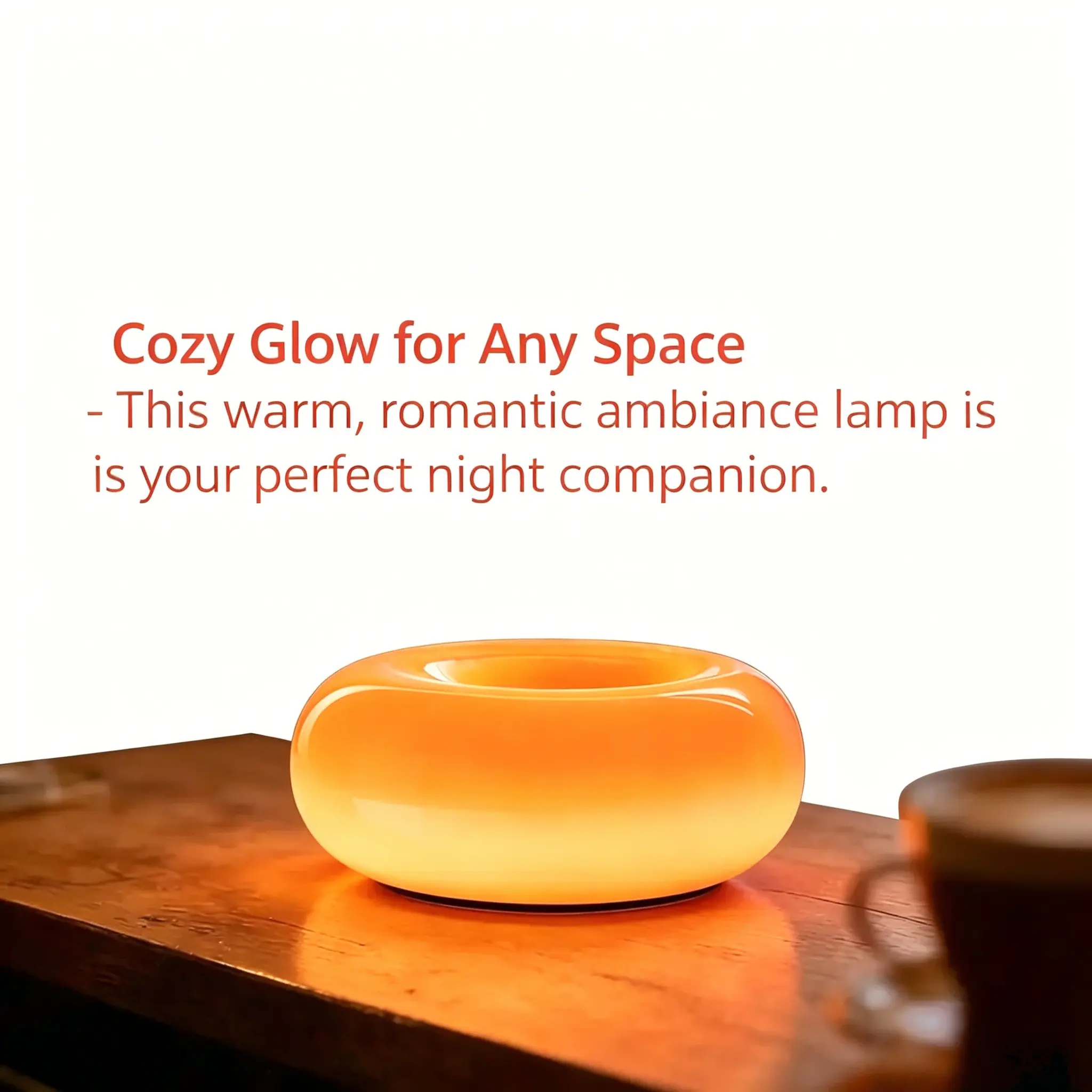 Donut Shape Bedside Lamp, Touch Control, Warm Light, USB Cable Included, Eye Protection Reading Lamp, Decorative Nightlight for Bedroom & Desk, Donut Cozy Lamp, Decorative Mood Lamp