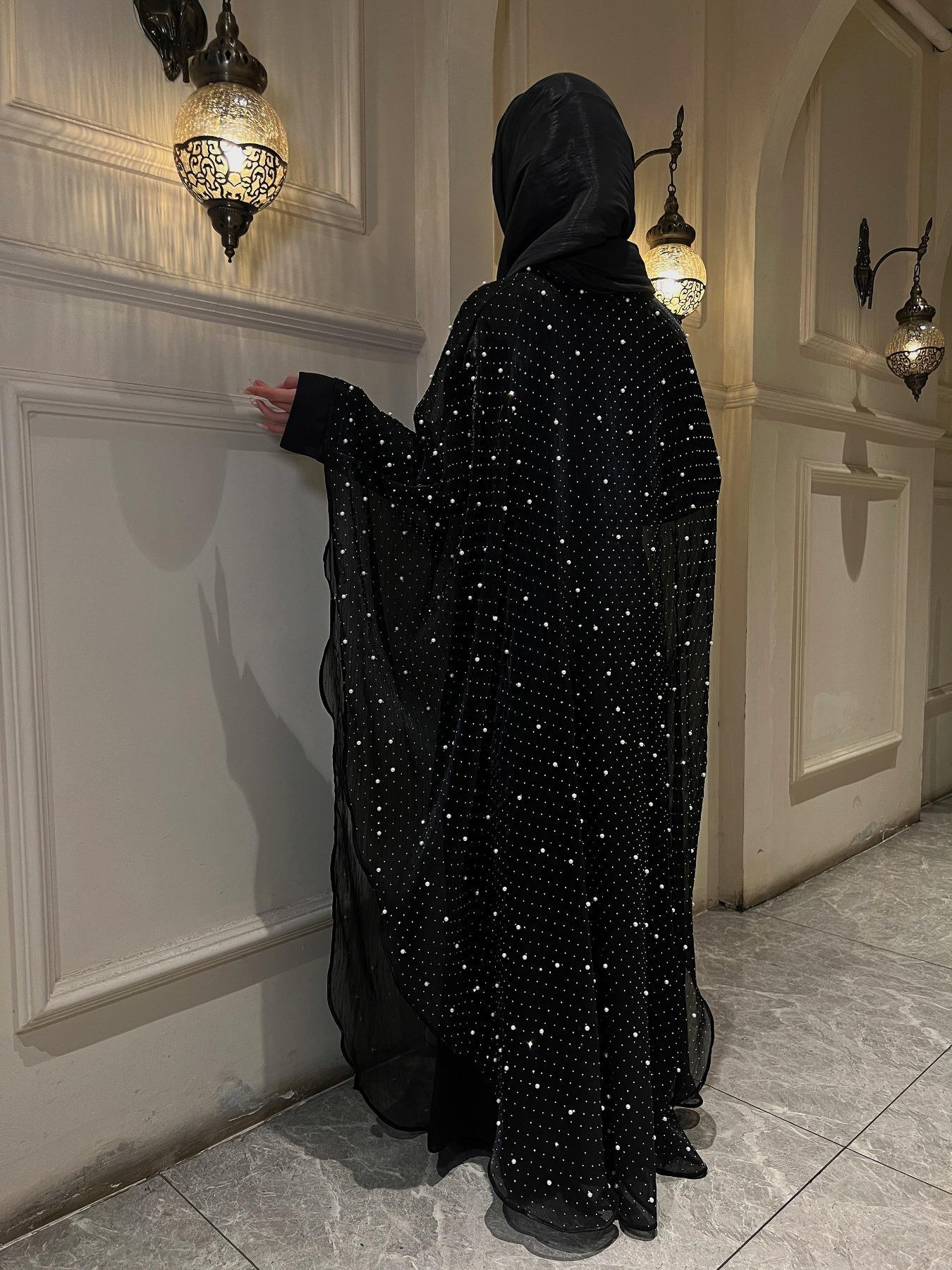 Women's Abaya & Dress Set, Abaya Hijab Set, Modest Fashion Casual Two-piece Outfits for Daily Outdoor Wear, Modesty Modern Women's Maxi Islamic Muslim Clothing for All Seasons, Modestfashion