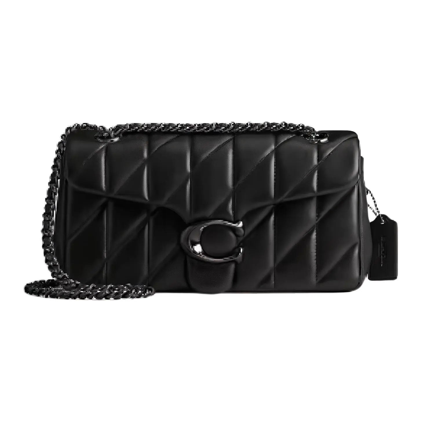 COACH Tabby 26 Crossbody Shoulder Bag for Women – Lock Closure, Lambskin Leather, Medium Size, Black