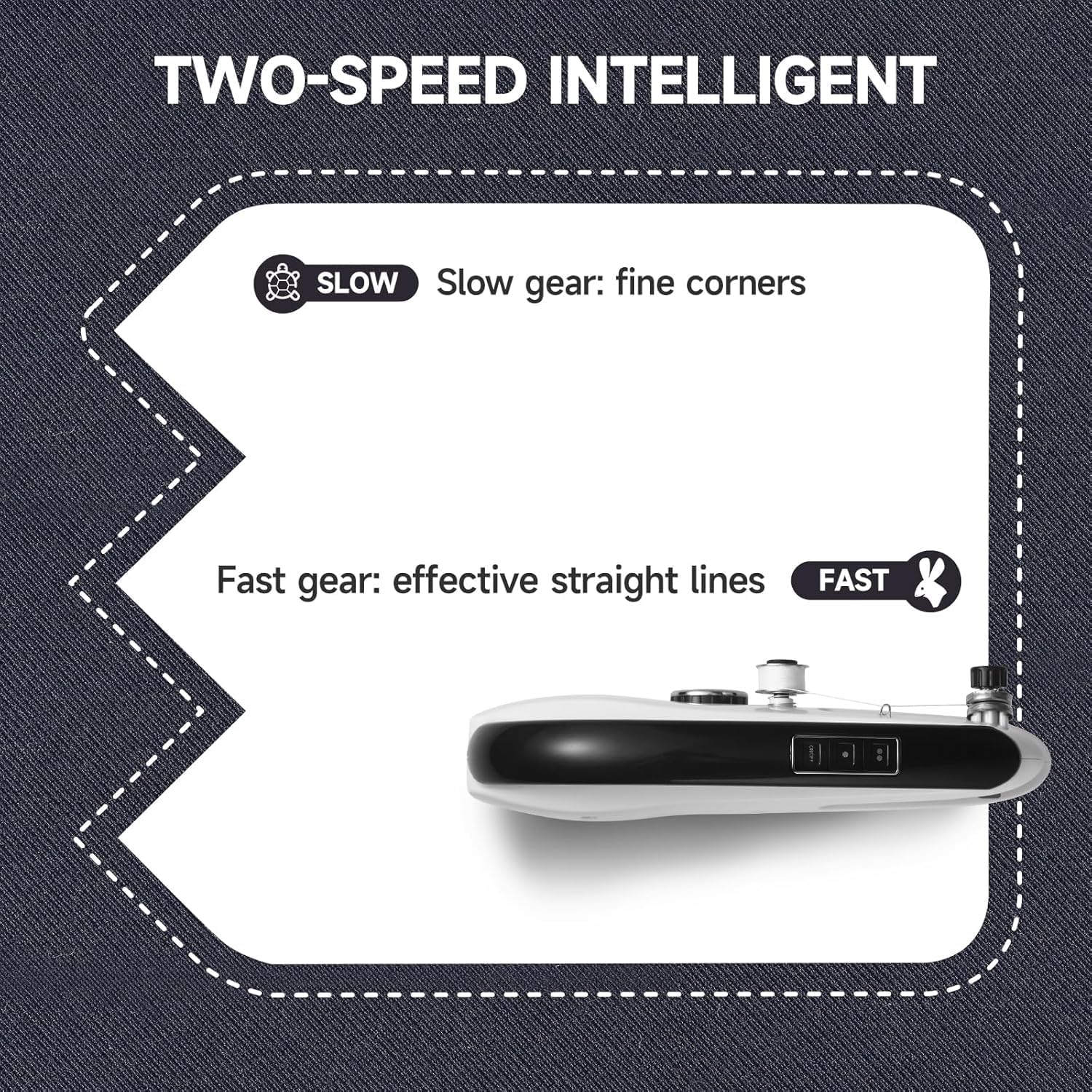 Handheld Sewing Machine,Two dear,Mini sewing machine,Easy to Use for Beginners and  Stitch Suitable for Clothes,Fabrics,  Stitch Suitable Beginners with Two Speeds (Black)